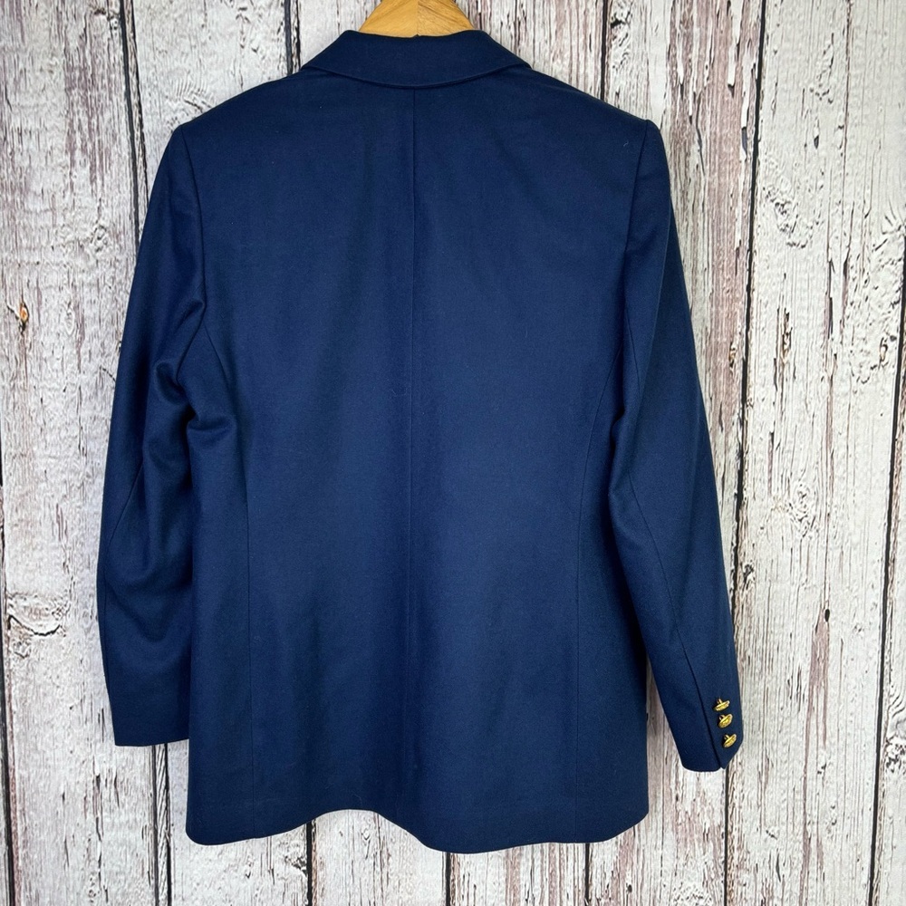 Pendleton Vintage Navy Blue Blazer Suit Jacket Size 10 Petite Gold Tone Buttons - Picture 4 of 12